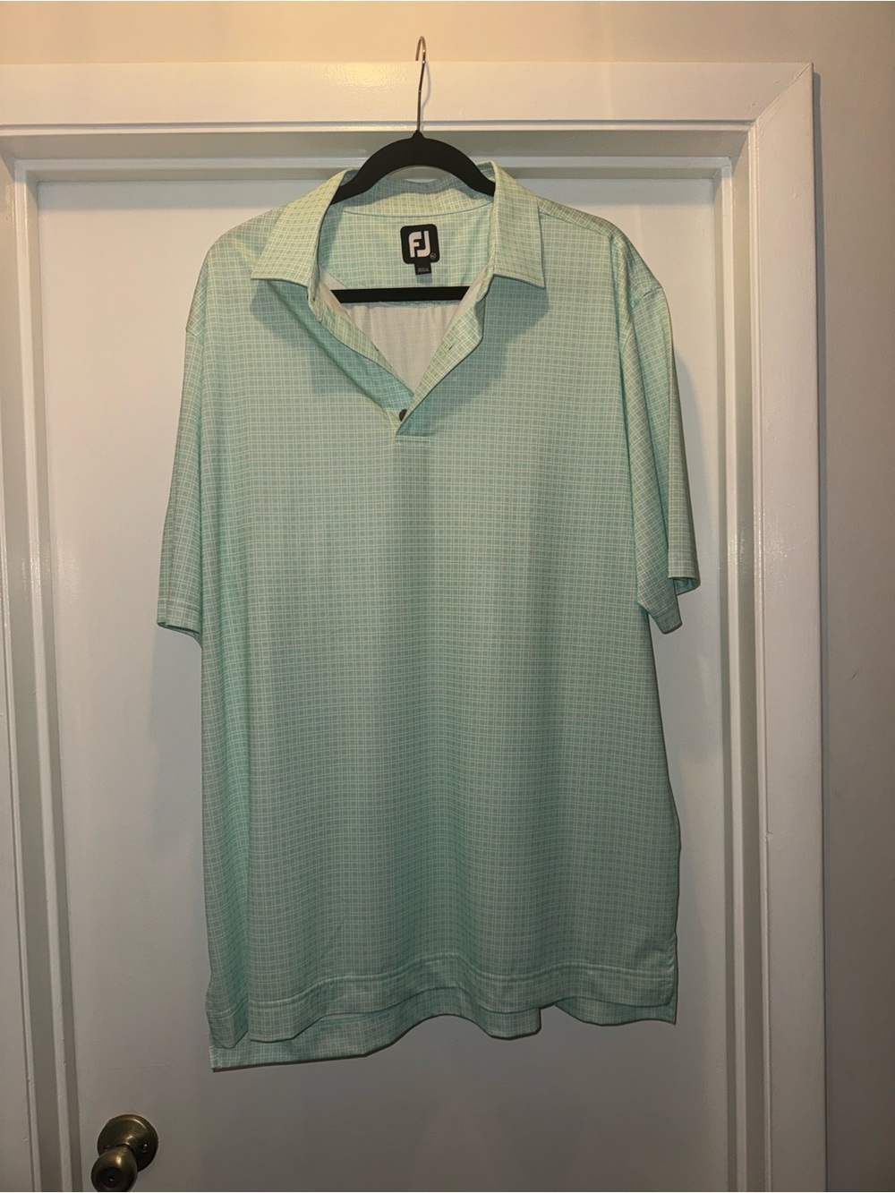 FootJoy Men's Light Mint Green Short Sleeve Golf Polo